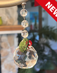 40 mm HOLIDAY CRYSTAL BALL (Set/3) MAGNETIC CHANDELIER ORNAMENT