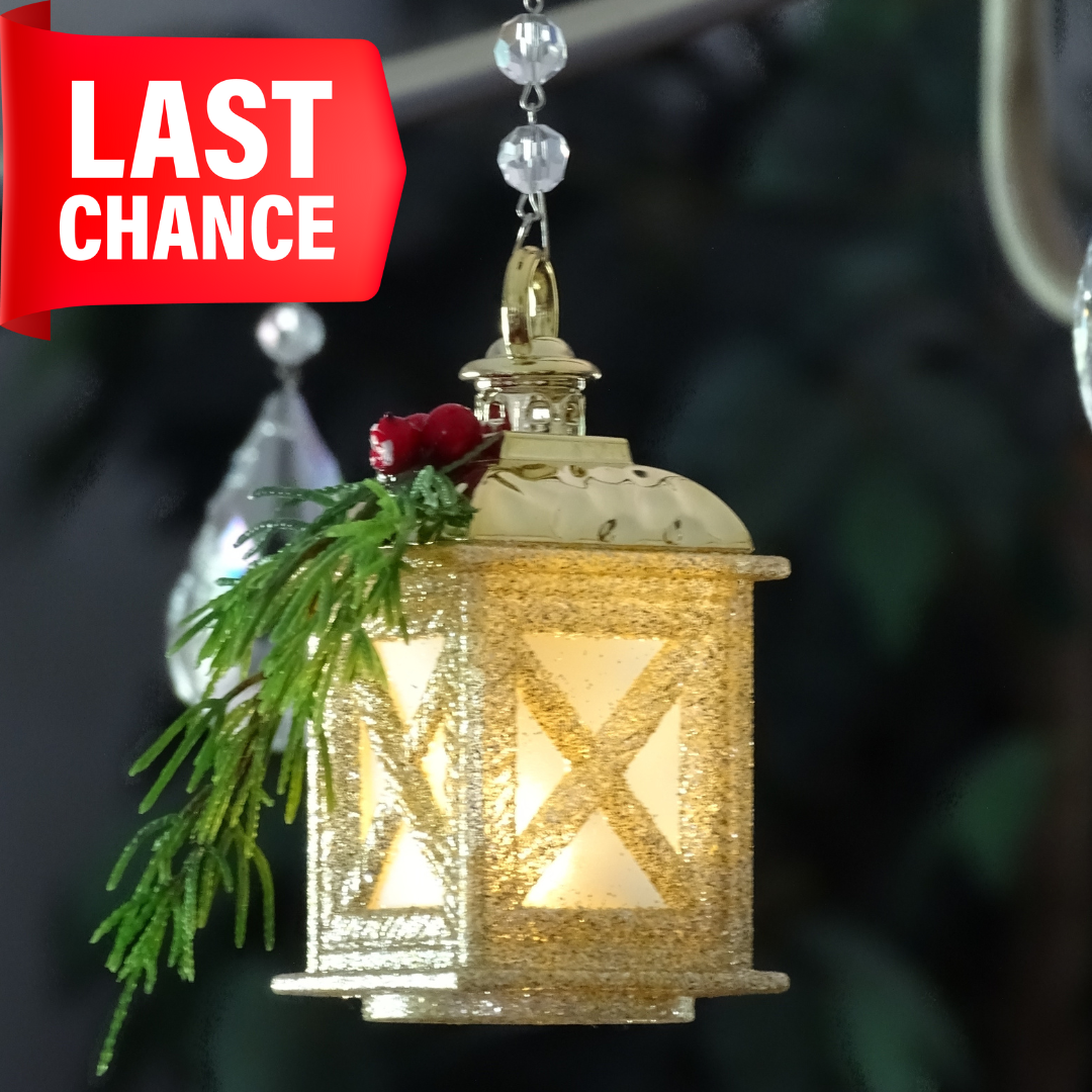 LIGHT UP HOLIDAY LANTERN (Set/3) or (Set 1) MAGNETIC CHANDELIER ORNAMENT