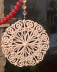 Glitter White Snowflake (Set/3) MAGNETIC CHRISTMAS ORNAMENT - Magnetic Chandelier Accessory TrimKit®