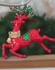 HOLIDAY CHANDELIER MAKEOVER KIT - (3) Red Reindeer + (3) 12" Red/Green Bead Crystal Garland