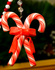 HOLIDAY CHANDELIER MAKEOVER KIT - (3) Candy Cane + (3) 12" Red/White Crystal Garland