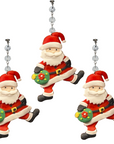 WHIMSICAL SANTA - GREEN WREATH (Set/3) MAGNETIC CHANDELIER ORNAMENT
