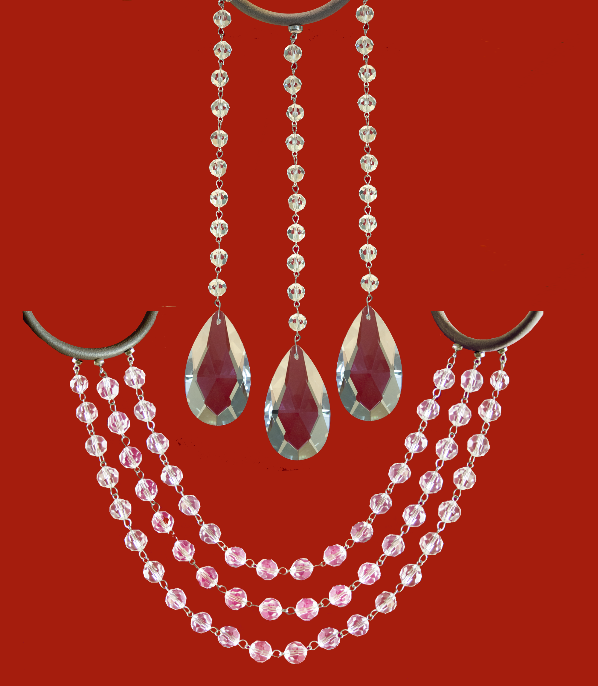 COMPLETE CHANDELIER MAKEOVER KIT - 9" Clear Almond - Magnetic Chandelier Crystals (6 Piece Kit)