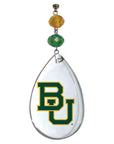 Baylor University - Logo Crystal (set of 3) MAGNETIC ORNAMENT - MagTrim Magnetic Ornaments LLC