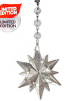 CLEAR CRYSTAL STAR (Set/1) MAGNETIC CHRISTMAS ORNAMENT - Magnetic Chandelier Crystal TrimKit® - MagTrim Designs LLC