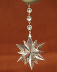 CLEAR CRYSTAL STAR (Set/1) MAGNETIC CHRISTMAS ORNAMENT - Magnetic Chandelier Crystal TrimKit® - MagTrim Designs LLC