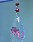 Florida State University - Logo Crystal - MAGNETIC ORNAMENT - MagTrim Magnetic Ornaments LLC