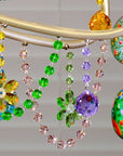 GREEN CRYSTAL BEAD GARLAND Magnetic Chandelier Garland TrimKit® - (Set 3) 12" Magnetic Strands per Box - MagTrim Designs LLC