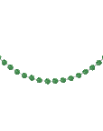 GREEN CRYSTAL BEAD GARLAND Magnetic Chandelier Garland TrimKit® - (Set 3) 12" Magnetic Strands per Box - MagTrim Designs LLC