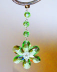 GREEN CRYSTAL DAISY MAGNETIC ORNAMENT (Box of 3) - Magnetic Chandelier Accessory TrimKit® - MagTrim Designs LLC