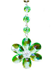 GREEN CRYSTAL DAISY MAGNETIC ORNAMENT (Box of 3) - Magnetic Chandelier Accessory TrimKit® - MagTrim Designs LLC