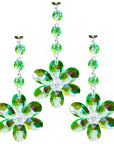 GREEN CRYSTAL DAISY MAGNETIC ORNAMENT (Box of 3) - Magnetic Chandelier Accessory TrimKit® - MagTrim Designs LLC