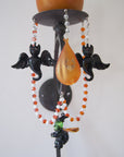 HALLOWEEN CHANDELIER MAKEOVER KIT - (3) Glass Pumpkin + (3) 12" Orange/White Garland - MagTrim Designs LLC