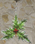 HOLIDAY CHANDELIER MAKEOVER KIT - (3) Green Holly + (3) 12" Red/Green Garland Chandelier Crystals | Magnetic Crystals | Lamp Crystals MagTrim