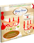 HOLIDAY CHANDELIER MAKEOVER KIT - (3) Let It Snow + (3) 12" RED BEAD Crystal Garland - MagTrim Designs LLC