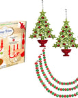 HOLIDAY CHANDELIER MAKEOVER KIT - (3) Red/Green Tree + (3) 12" Red/Green Garland - MagTrim Designs LLC
