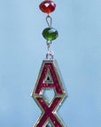Logo Bling - Alpha Chi Omega - Magnetic Ornament (Set of 3) - MagTrim Magnetic Ornaments LLC