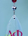 Logo Crystal - Badge- Alpha Phi (Set of 3) MAGNETIC ORNAMENT - MagTrim Magnetic Ornaments LLC