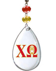 Logo Crystal - Badge- Chi Omega (Set of 3) MAGNETIC ORNAMENT - MagTrim Magnetic Ornaments LLC