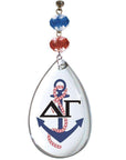 Logo Crystal - Badge- Delta Gamma (Set of 3) MAGNETIC ORNAMENT - MagTrim Magnetic Ornaments LLC