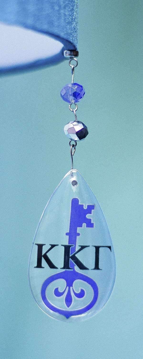 Logo Crystal - Badge - Kappa Kappa Gamma (Set of 3) MAGNETIC ORNAMENT - MagTrim Designs LLC