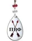 Logo Crystal - Badge - Pi Beta Phi (Set of 3) MAGNETIC ORNAMENT - MagTrim Magnetic Ornaments LLC