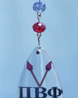 Logo Crystal - Badge - Pi Beta Phi (Set of 3) MAGNETIC ORNAMENT - MagTrim Magnetic Ornaments LLC