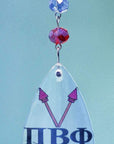 Logo Crystal - Badge - Pi Beta Phi (Set of 3) MAGNETIC ORNAMENT - MagTrim Magnetic Ornaments LLC