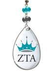 Logo Crystal - Badge- Zeta Tau Alpha - Magnetic Ornament (Set of 3) - MagTrim Magnetic Ornaments LLC