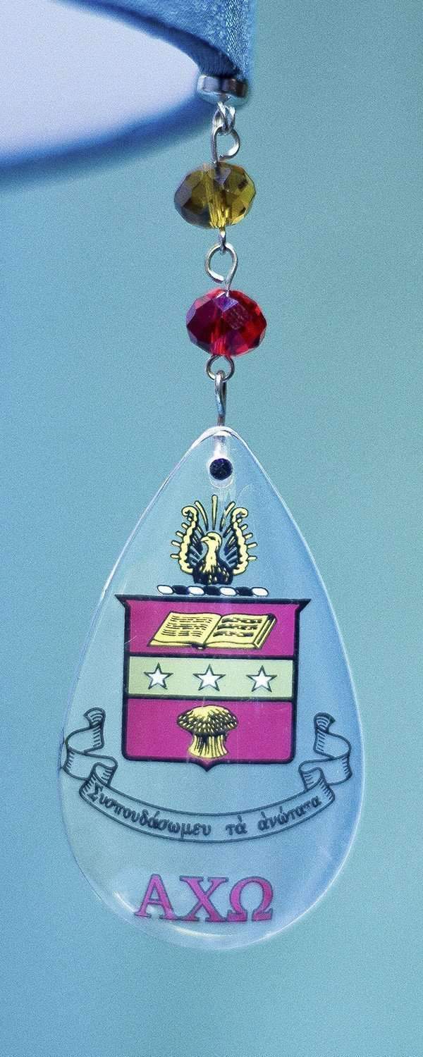 Logo Crystal - Crest- Alpha Chi Omega (Set of 3) MAGNETIC ORNAMENT MagTrim (3243341061)
