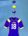 Louisiana State University - Jersey - MAGNETIC ORNAMENT (SET/3) - MagTrim Magnetic Ornaments LLC