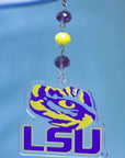 Louisiana State University - Logo Acrylic - MAGNETIC ORNAMENT (SET/3) - MagTrim Magnetic Ornaments LLC