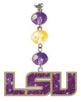 Louisiana State University - Logo Bling - MAGNETIC ORNAMENT (SET/3) - MagTrim Magnetic Ornaments LLC