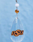 Oklahoma State University - Logo Crystal (set of 3) MAGNETIC ORNAMENT - MagTrim Magnetic Ornaments LLC