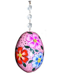 PINK FLORAL EGG MAGNETIC ORNAMENT (Box of 3) - Magnetic Chandelier Accessory TrimKit® - MagTrim Designs LLC