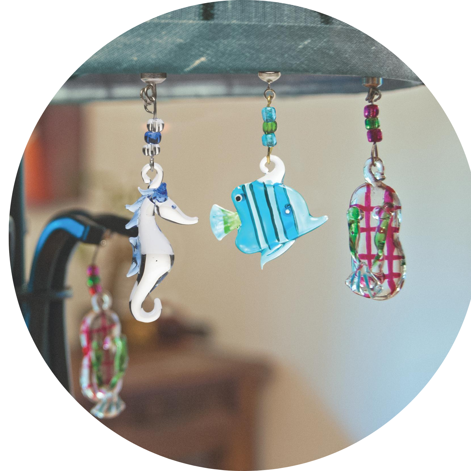 *SHADE CHARMS FLIP FLOPS (Set/6) Lamp Shade TrimKit® - FREE Chandelier Crystals | Magnetic Crystals | Lamp Crystals MagTrim