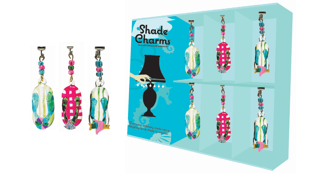 *SHADE CHARMS FLIP FLOPS (Set/6) Lamp Shade TrimKit® - FREE Chandelier Crystals | Magnetic Crystals | Lamp Crystals MagTrim Set/6