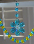 SPRING CHANDELIER MAKEOVER KIT - (3) Blue Crystal Daisy + (3) 12" Yellow/Blue Garland (Set/6) - MagTrim Designs LLC