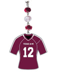 Texas A & M University - Jersey (set of 3) MAGNETIC ORNAMENT - MagTrim Magnetic Ornaments LLC