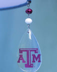 Texas A & M University - Logo Crystal (Set of 3) MAGNETIC ORNAMENT - MagTrim Magnetic Ornaments LLC