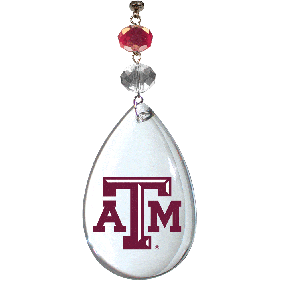 Texas A & M University - Logo Crystal (Set of 3) MAGNETIC ORNAMENT - MagTrim Designs LLC