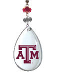 Texas A & M University - Logo Crystal (Set of 3) MAGNETIC ORNAMENT - MagTrim Magnetic Ornaments LLC