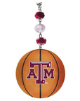 Texas A & M University - Team BASKETBALL (set of 3) MAGNETIC ORNAMENT - MagTrim Magnetic Ornaments LLC