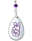 Texas Christian University - Logo Crystal (set of 3) MAGNETIC ORNAMENT - MagTrim Magnetic Ornaments LLC