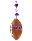 Texas Christian University - Logo Football (Set of 3) MAGNETIC ORNAMENT - MagTrim Magnetic Ornaments LLC