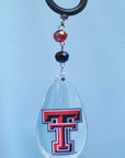 Texas Tech University - Logo Crystal (set of 3) MAGNETIC ORNAMENT - MagTrim Magnetic Ornaments LLC