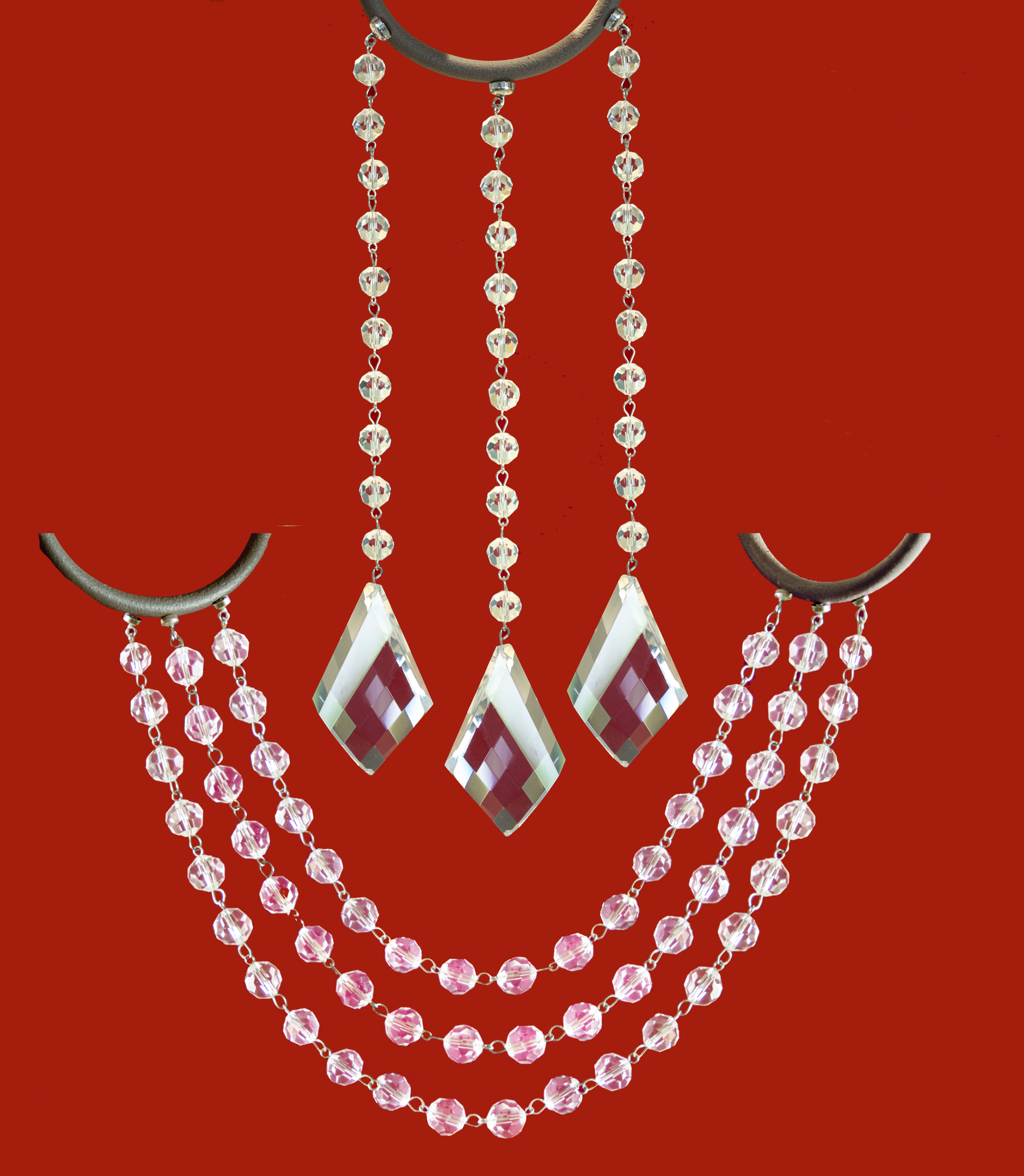 COMPLETE CHANDELIER MAKEOVER KIT - 9" Clear Twist- Magnetic Chandelier Crystals (6 Piece Kit)
