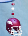 University of Arkansas - Helmet (set of 3) MAGNETIC ORNAMENT - MagTrim Magnetic Ornaments LLC