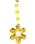 YELLOW CRYSTAL DAISY MAGNETIC ORNAMENT (Box of 3) - Magnetic Chandelier Accessory TrimKit® - MagTrim Designs LLC