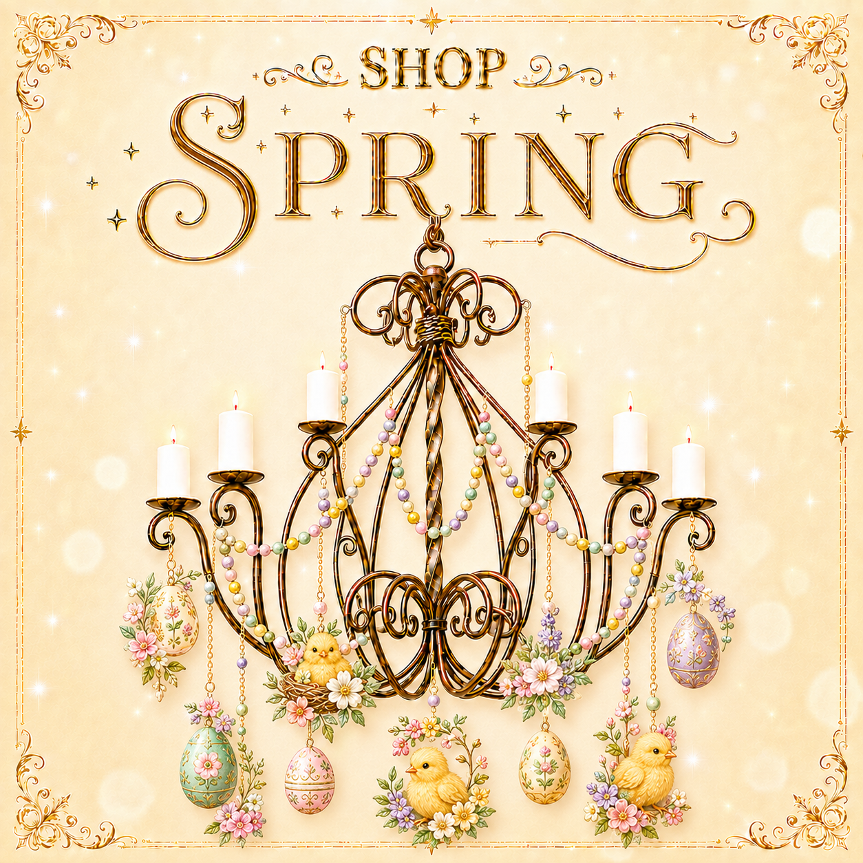 Spring magnetic chandelier ornaments